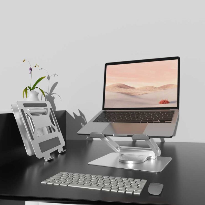 Steel Notebook Steel Laptop Holder with USB-C Port – LR300 – IntekView